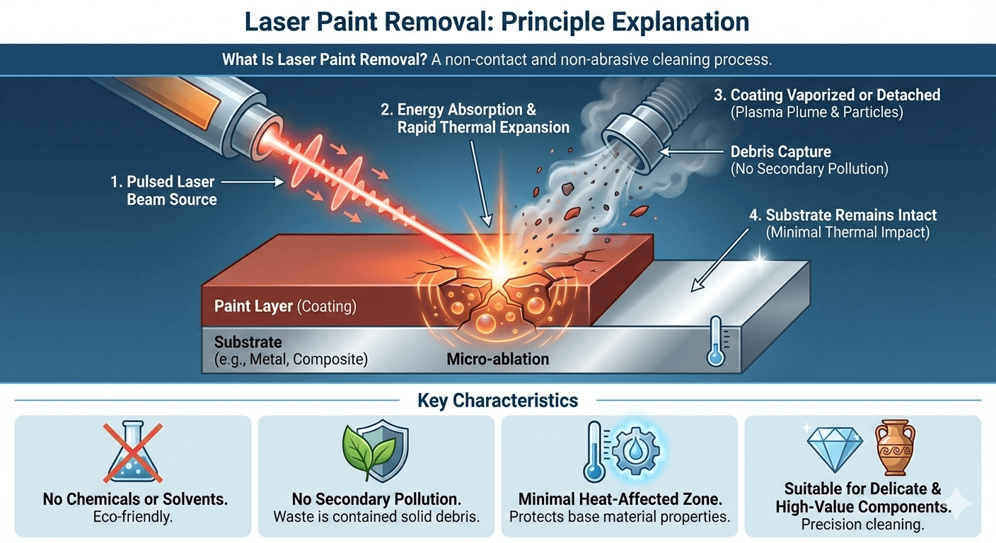 Laser Paint Removal Solutions | Pulse Laser Cleaning Machine